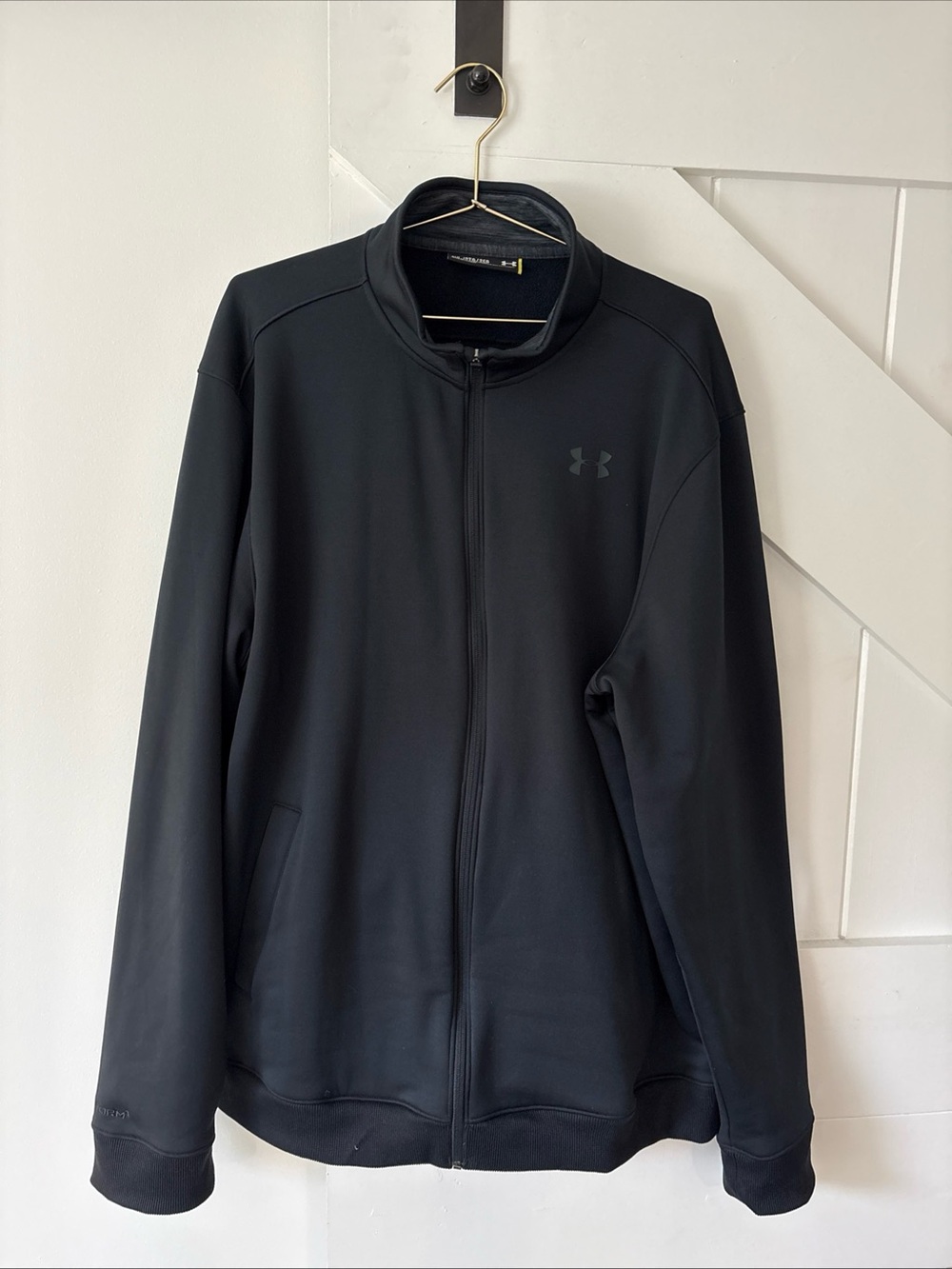 Under Armour Storm Black Full Zip Jacket Size 2XL Pockets Stand Up Collar